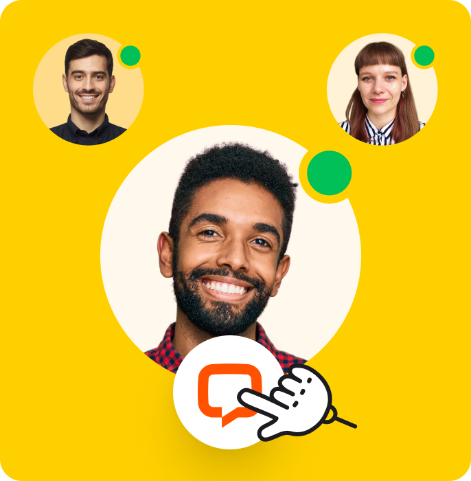 The visualization of the LiveChat®’s support 24/7 availability