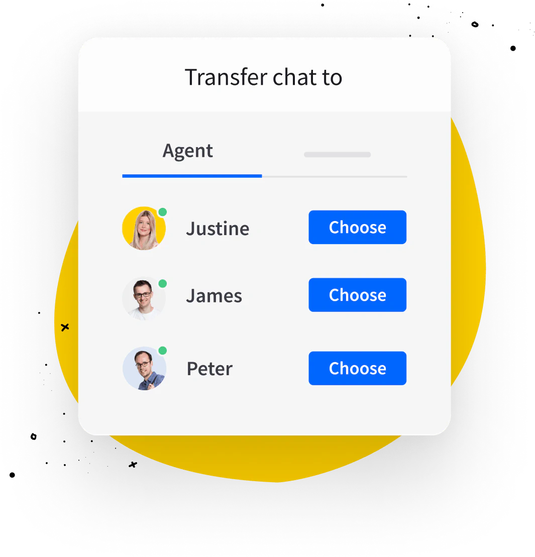 Chat transfer in LiveChat®
