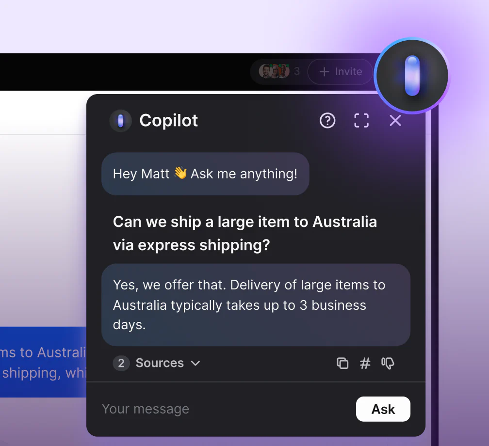Customer support AI chatbot service assisting with booking meetings and providing support.